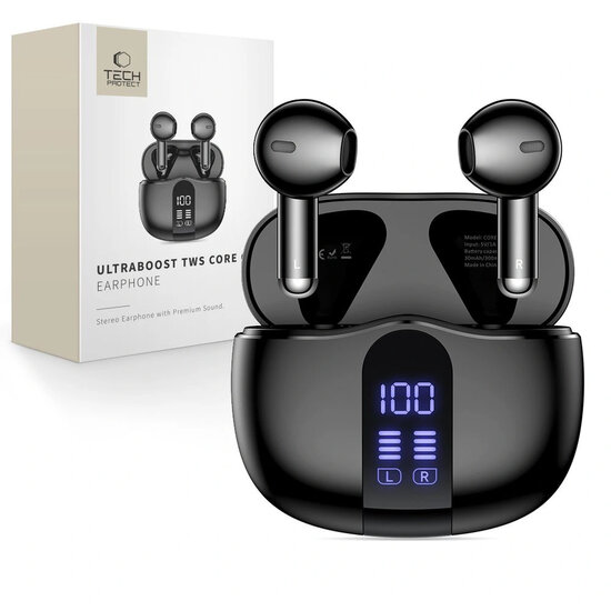 Tech-Protect Ultraboost TWS Earphone Core G2 - Zwart