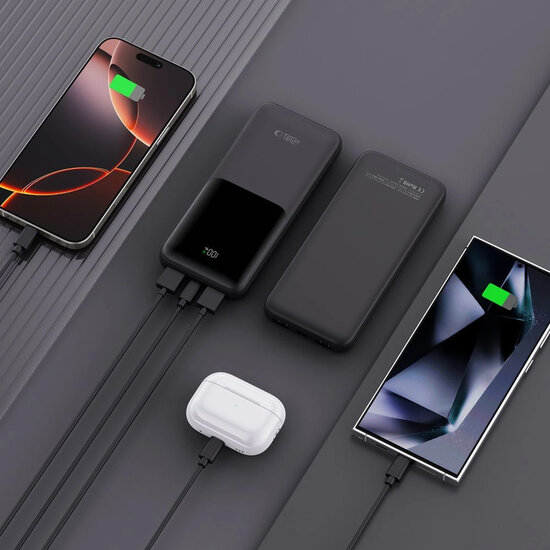 Tech-Protect PB01 Powerbank 10000mAh 22.5W - Zwart