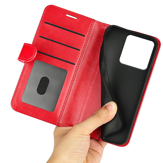 Motorola Edge 70 Hoesje - MobyDefend Wallet Book Case (Sluiting Achterkant) - Rood