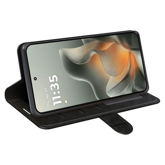 Motorola Edge 70 Hoesje - MobyDefend Wallet Book Case (Sluiting Achterkant) - Zwart