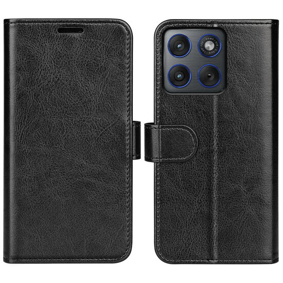 Motorola Edge 70 Hoesje - MobyDefend Wallet Book Case (Sluiting Achterkant) - Zwart