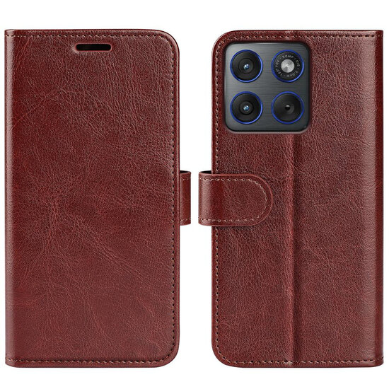 Motorola Edge 70 Hoesje - MobyDefend Wallet Book Case (Sluiting Achterkant) - Bruin