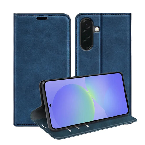 Samsung Galaxy A37 Hoesje - MobyDefend Luxe Wallet Bookcase (Magnetische Sluiting) - Blauw