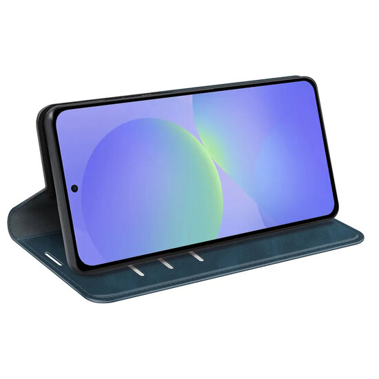 Samsung Galaxy A37 Hoesje - MobyDefend Luxe Wallet Bookcase (Magnetische Sluiting) - Blauw