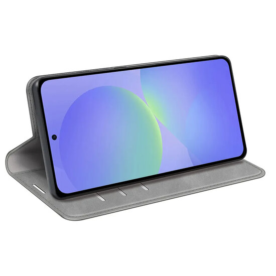 Samsung Galaxy A37 Hoesje - MobyDefend Luxe Wallet Bookcase (Magnetische Sluiting) - Grijs