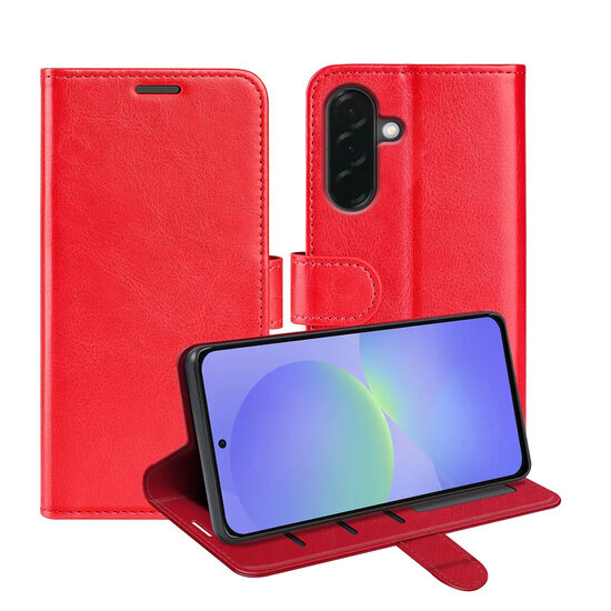 Samsung Galaxy A37 Hoesje - MobyDefend Wallet Book Case (Sluiting Achterkant) - Rood