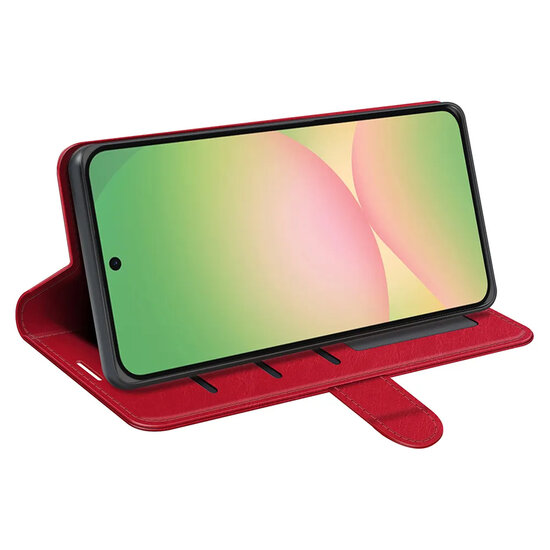 Samsung Galaxy A57 Hoesje - MobyDefend Wallet Book Case (Sluiting Achterkant) - Rood