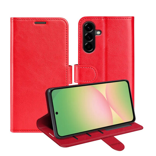 Samsung Galaxy A57 Hoesje - MobyDefend Wallet Book Case (Sluiting Achterkant) - Rood