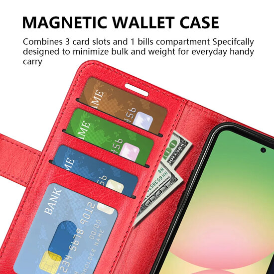 Samsung Galaxy A57 Hoesje - MobyDefend Wallet Book Case (Sluiting Achterkant) - Zwart