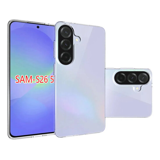 Samsung Galaxy S26 Hoesje - MobyDefend Transparante TPU Backcover - Volledig Doorzichtig