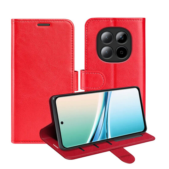 Xiaomi Redmi Note 15 5G Hoesje - MobyDefend Wallet Book Case (Sluiting Achterkant) - Rood