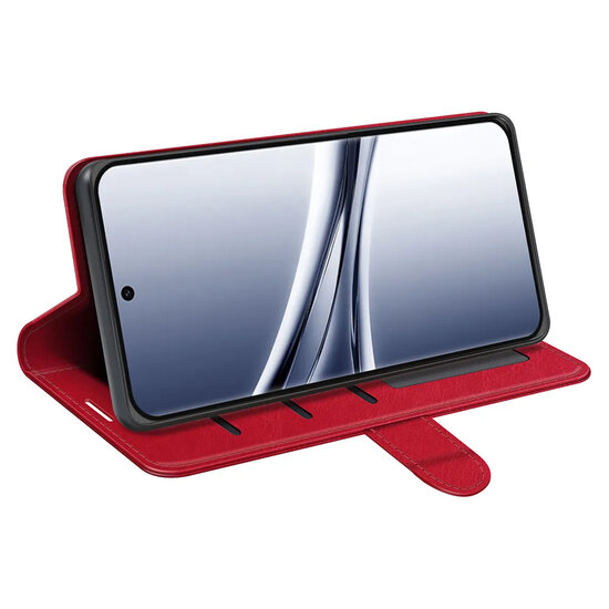 Xiaomi Redmi Note 15 4G Hoesje - MobyDefend Wallet Book Case (Sluiting Achterkant) - Rood
