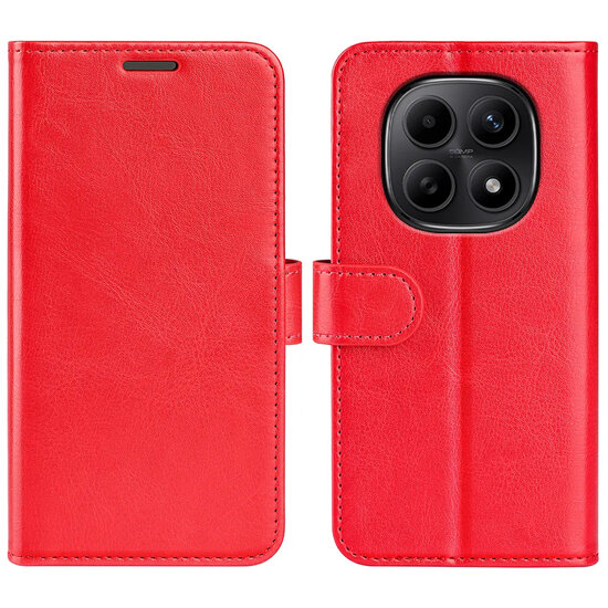 Xiaomi Redmi Note 15 4G Hoesje - MobyDefend Wallet Book Case (Sluiting Achterkant) - Rood