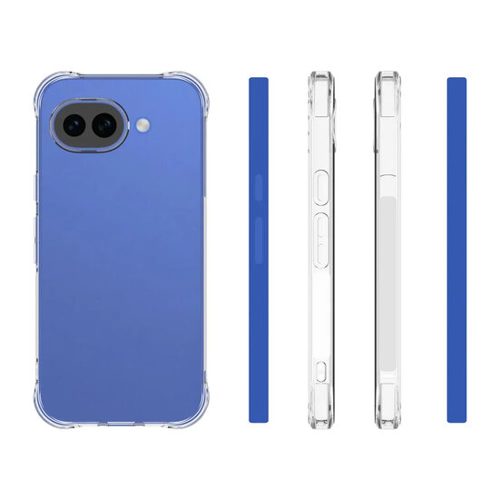Google Pixel 10a Hoesje - MobyDefend Transparante Shockproof TPU Backcover - Verstevigde Hoeken - Volledig Doorzichtig