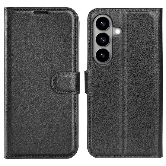 Samsung Galaxy S26 Hoesje - MobyDefend Kunstleren Wallet Book Case (Sluiting Voorkant) - Zwart