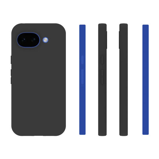 Google Pixel 10a Hoesje - MobyDefend TPU Backcover - Mat Zwart