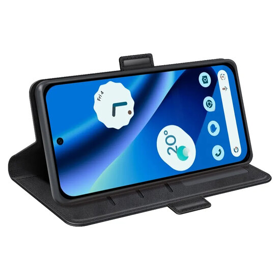 Google Pixel 10a Hoesje - MobyDefend Luxe Wallet Book Case (Sluiting Zijkant) - Zwart