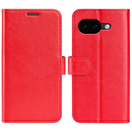 Google Pixel 10a Hoesje - MobyDefend Wallet Book Case (Sluiting Achterkant) - Rood