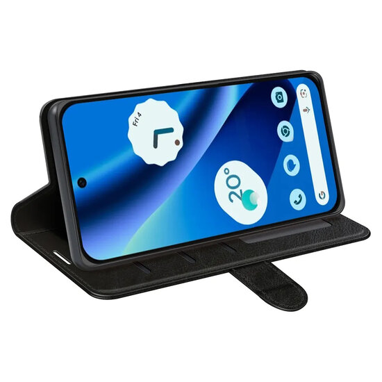 Google Pixel 10a Hoesje - MobyDefend Wallet Book Case (Sluiting Achterkant) - Zwart