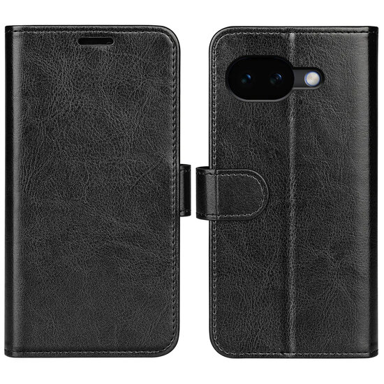 Google Pixel 10a Hoesje - MobyDefend Wallet Book Case (Sluiting Achterkant) - Zwart