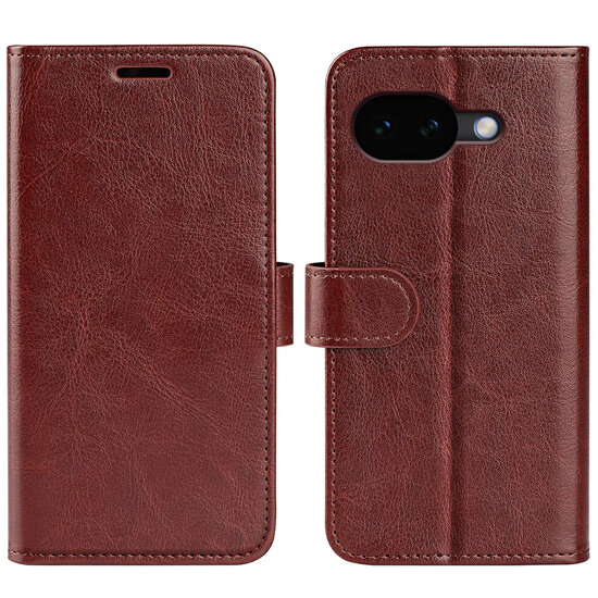 Google Pixel 10a Hoesje - MobyDefend Wallet Book Case (Sluiting Achterkant) - Bruin
