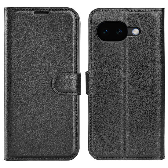 Google Pixel 10a Hoesje - MobyDefend Kunstleren Wallet Book Case (Sluiting Voorkant) - Zwart
