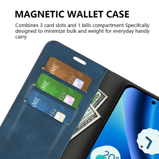 Google Pixel 10a Hoesje - MobyDefend Luxe Wallet Bookcase (Magnetische Sluiting) - Grijs