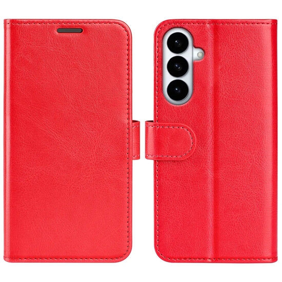 Samsung Galaxy S26 Plus (S26+) Hoesje - MobyDefend Wallet Book Case (Sluiting Achterkant) - Rood