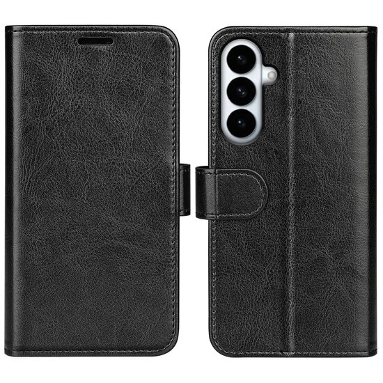 Samsung Galaxy S26 Plus (S26+) Hoesje - MobyDefend Wallet Book Case (Sluiting Achterkant) - Zwart