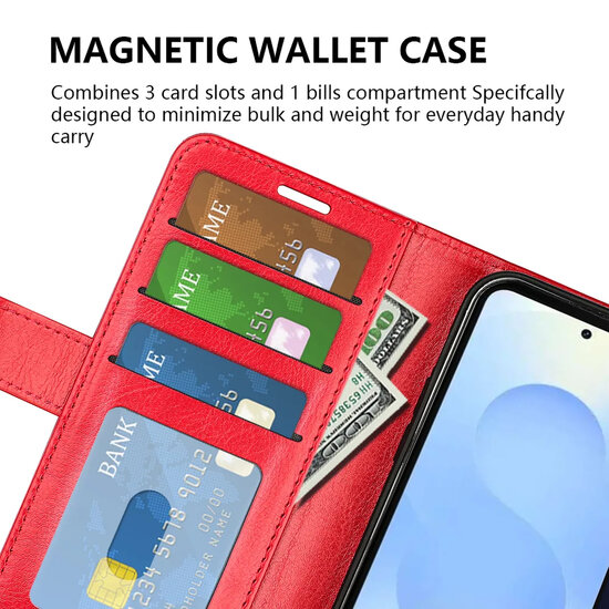 Samsung Galaxy S26 Plus (S26+) Hoesje - MobyDefend Wallet Book Case (Sluiting Achterkant) - Bruin