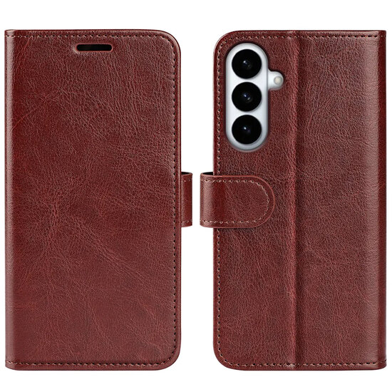 Samsung Galaxy S26 Plus (S26+) Hoesje - MobyDefend Wallet Book Case (Sluiting Achterkant) - Bruin