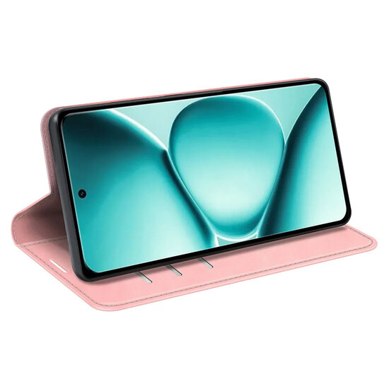 Xiaomi Redmi Note 15 Pro Plus 5G Hoesje - MobyDefend Luxe Wallet Bookcase (Magnetische Sluiting) - Roze