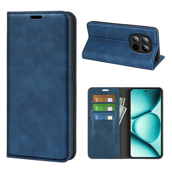 Xiaomi Redmi Note 15 Pro Plus 5G Hoesje - MobyDefend Luxe Wallet Bookcase (Magnetische Sluiting) - Blauw