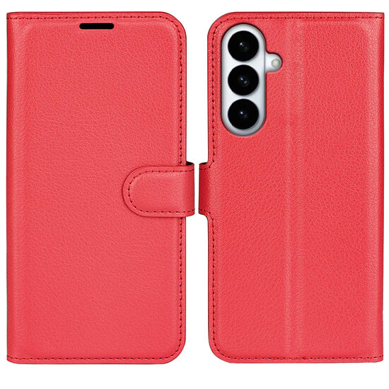 Samsung Galaxy S26 Plus (S26+) Hoesje - MobyDefend Kunstleren Wallet Book Case (Sluiting Voorkant) - Rood