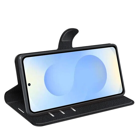 Samsung Galaxy S26 Plus (S26+) Hoesje - MobyDefend Kunstleren Wallet Book Case (Sluiting Voorkant) - Zwart
