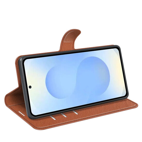 Samsung Galaxy S26 Plus (S26+) Hoesje - MobyDefend Kunstleren Wallet Book Case (Sluiting Voorkant) - Bruin