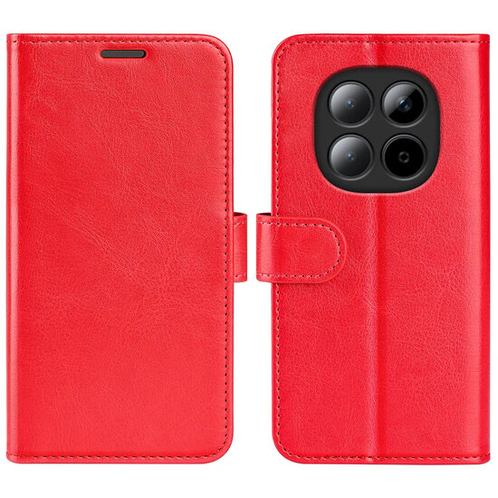 Xiaomi Redmi Note 15 Pro Plus 5G Hoesje - MobyDefend Wallet Book Case (Sluiting Achterkant) - Rood