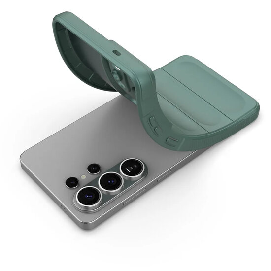 Samsung Galaxy S26 Ultra Hoesje - MobyDefend TPU Gripcase - Groen