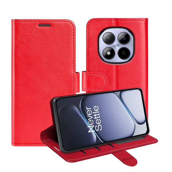 Xiaomi Redmi Note 15 Pro 4G Hoesje - MobyDefend Wallet Book Case (Sluiting Achterkant) - Rood