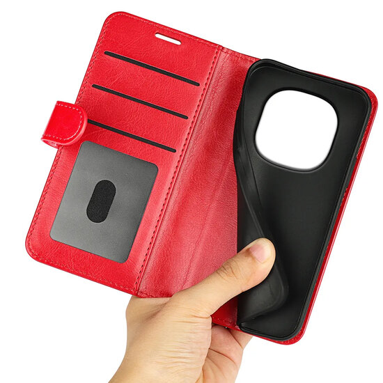 Xiaomi Redmi Note 15 Pro 4G Hoesje - MobyDefend Wallet Book Case (Sluiting Achterkant) - Rood