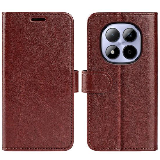 Xiaomi Redmi Note 15 Pro 4G Hoesje - MobyDefend Wallet Book Case (Sluiting Achterkant) - Bruin