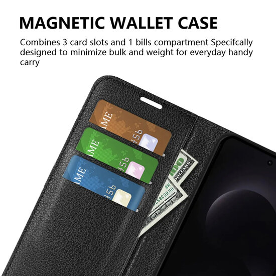 Samsung Galaxy S26 Ultra Hoesje - MobyDefend Kunstleren Wallet Book Case (Sluiting Voorkant) - Zwart