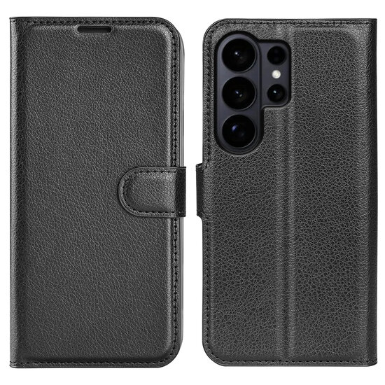 Samsung Galaxy S26 Ultra Hoesje - MobyDefend Kunstleren Wallet Book Case (Sluiting Voorkant) - Zwart