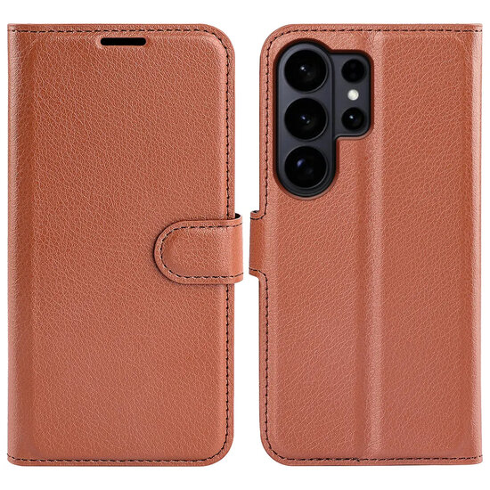 Samsung Galaxy S26 Ultra Hoesje - MobyDefend Kunstleren Wallet Book Case (Sluiting Voorkant) - Bruin