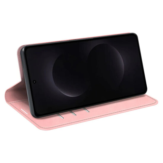 Samsung Galaxy S26 Ultra Hoesje - MobyDefend Luxe Wallet Bookcase (Magnetische Sluiting) - Roze