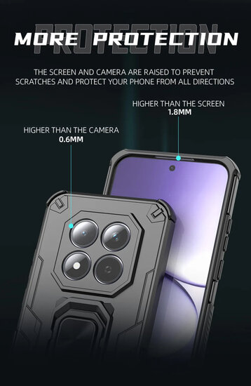 Xiaomi Redmi Note 15 Pro 5G Hoesje - MobyDefend Dubbelgelaagde Pantsercase Met Standaard - Turquoise