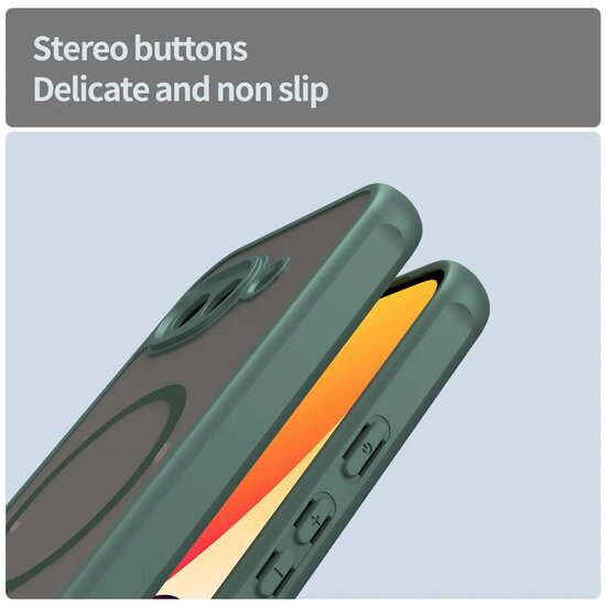 Google Pixel 10a Hoesje - MobyDefend MagSafe Case Mat Transparant Met Gekleurde Rand - Groen