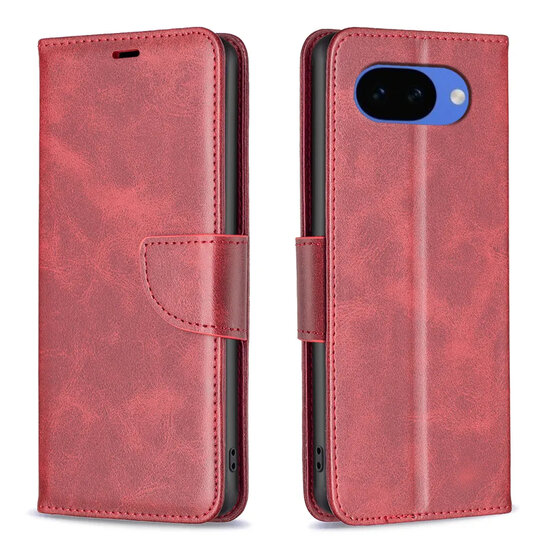 Google Pixel 10a Hoesje - MobyDefend Wallet Book Case Met Koord - Rood