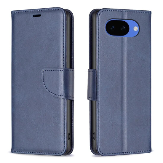 Google Pixel 10a Hoesje - MobyDefend Wallet Book Case Met Koord - Blauw