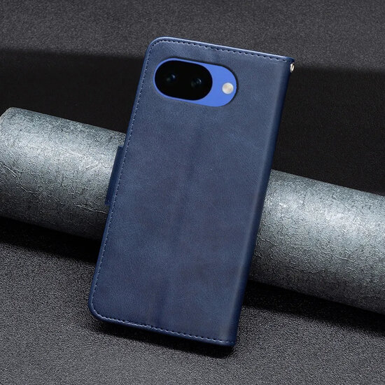 Google Pixel 10a Hoesje - MobyDefend Wallet Book Case Met Koord - Blauw